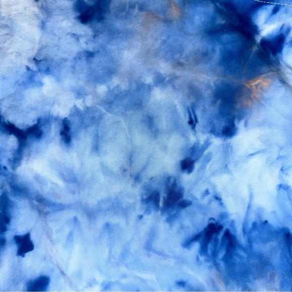 TEXAS STORMS Tie dye half button up shirt pockets upcycled by Impulsive Designs - Picture 8 of 14